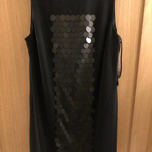 Vera Wang black embellished cocktail dress